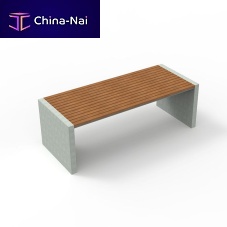 Contemporary table Lineaexotic woodcementconcrete base