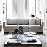 Contemporary sofa ALLENfabricleathergray