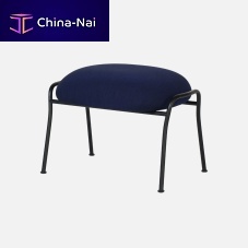 Contemporary ottoman HAI metalupholstered