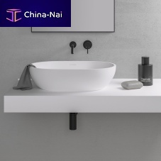 Countertop washbasin PICASSOstone resinovalcontemporary