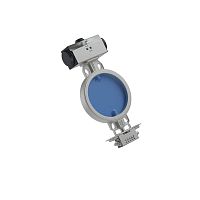 Butterfly valve DKZ leverhandpneumatically-operated