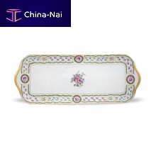 Porcelain serving tray LOUVECIENNESfor domestic use