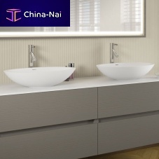 Countertop washbasin AVELLASolid Surfaceovalcontemporary