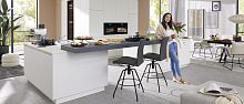Contemporary kitchen lacquered woodislandL-shaped
