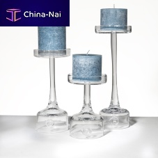 Glass candle holder CARLOS