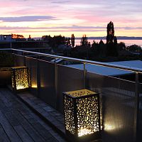 HPL planter BALCONY EQUIPMENTrectangularilluminatedcontemporary