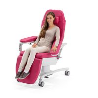 Electric chemotherapy chair SENSA® FLEX A4 ZA3-sectionadjustable backreston casters