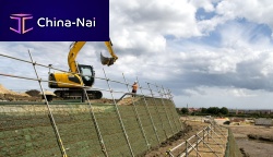 Reinforcement geogrid TEXTOMURroadfor retaining walls