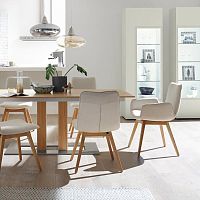 Contemporary dining chair S 700indoorfabricwooden base