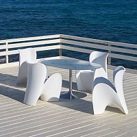 Contemporary chair LILYoutdoorpolyethylenepolyethylene base