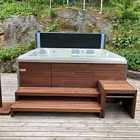 Above-ground hot tub ColumbaiNrectangular7-personacrylic