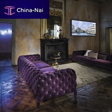 Chesterfield sofa WINDSORvelvetcottongray