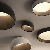 Contemporary ceiling light Duo Petraroundovalaluminum