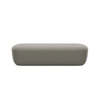 Contemporary upholstered bench KUONfabricbrown