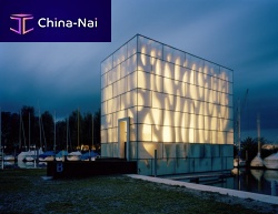 Laminated glass panel ICE-H®structuralpatternedtranslucent