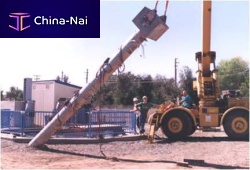 Precast concrete pile foundation
