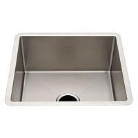 Single-bowl kitchen sink KRSK12without drainboardstainless steelovermount