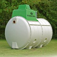 Sludge domestic wastewater treatment plant NOVOglass fiber-reinforced plasticwith filter