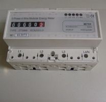 Three-phase electric energy meter DIN rail