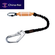Webbing fall arrest lanyard 27959shock absorbing