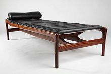 Scandinavian design daybed H.V.leatherrosewoodindoor