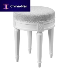 Classic stool ANEfabricwooden baseupholstered