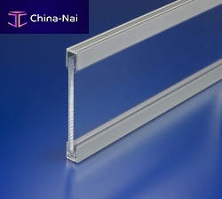 Aluminum profile E-WALLU-shapedfor partition wall