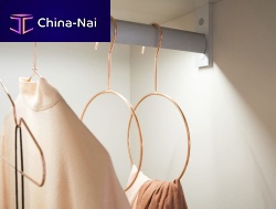 Corner wardrobe AMBIANCE LGANCEcontemporarywalnutwith swing doors