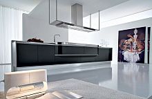 Contemporary kitchen ARTIKAstainless steelhandlelesslacquered