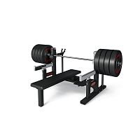 Flat weight training bench 1PWL103with barbell rack