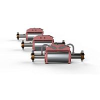 Piston pressure booster B nitrogenheliumCO2