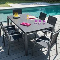 Contemporary table PHENOLIC RESINlaminatesteel baserectangular