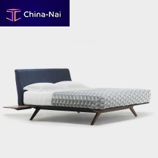 King size bed HEPBURNqueen sizecontemporarywith upholstered headboard