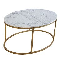 Contemporary coffee table OWALNY metalmarbleoval