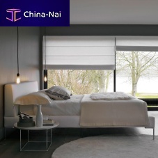Double bed Charlescontemporaryupholsteredwith headboard