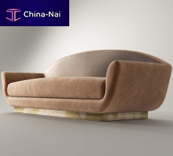 Contemporary sofa KEATON velvetgraypink