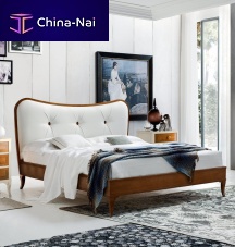 Double bed NUVOLAtraditionalupholsteredwith upholstered headboard