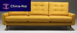 Contemporary sofa CLIVEfabricyellow3-seater