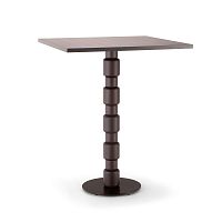 Contemporary high bar table BERLINO 080 H110beechlaminatemetal base