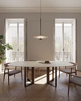 Contemporary dining table NIBBLES ESTREMOZpowder-coated steelmarblewalnut base