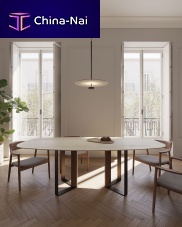 Contemporary dining table NIBBLES ESTREMOZpowder-coated steelmarblewalnut base