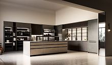 Contemporary kitchen Aspen + D23elmglassstainless steel