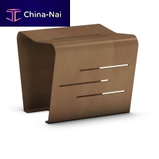 Contemporary stool MACsteelsheet metal basesled base