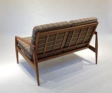 Scandinavian design sofa PAPER KNIFEbrownwooden2-person