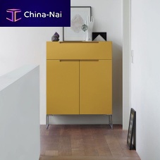 Contemporary chest of drawers MELLlacquered woodmetalwhite