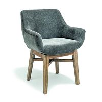 Contemporary chair JACKYindoorfabricteak base