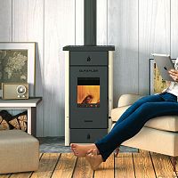 Wood heating stove ELITA 37 kWcontemporaryglass