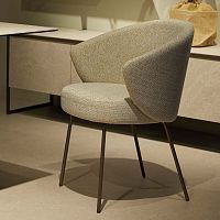 Contemporary chair GAVIfabricmetal baseupholstered