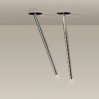 Contemporary ceiling light CANNA NUDAtubularsandblasted glassmetal