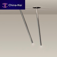 Contemporary ceiling light CANNA NUDAtubularsandblasted glassmetal